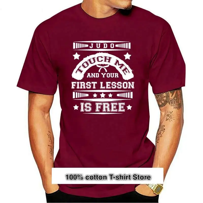 

Camisa de cuello redondo para hombres y mujeres, Camisa de algodón de 100%, con diseño de Judo Free lession, nuevo