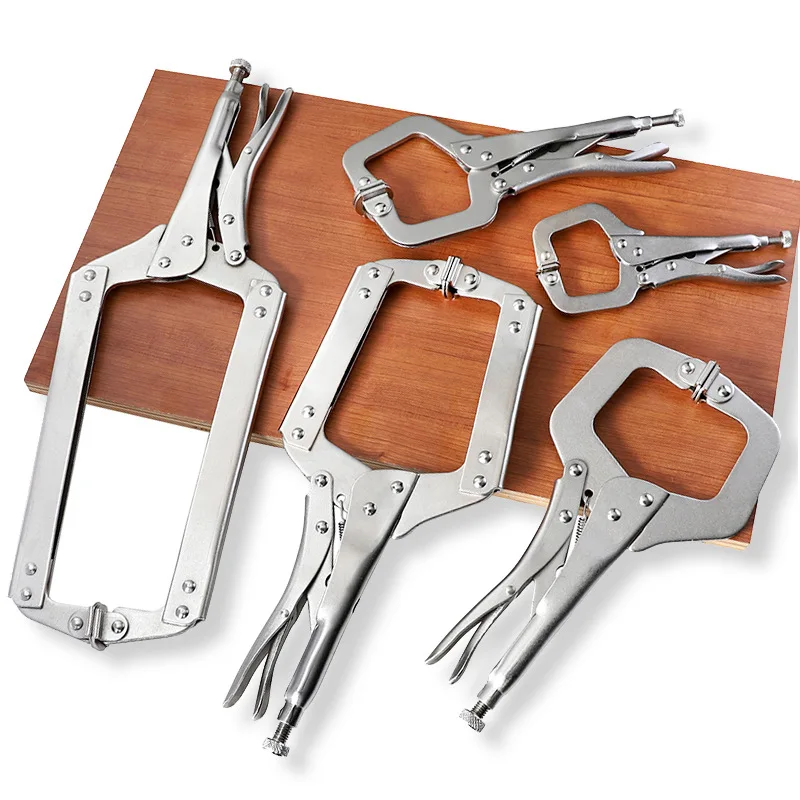 

Alloy Steel Pliers Woodwork Clamp Weld Clip 6 9 11 14 Inches Locking Quick Clamp C Swivel Tenon Locator Grip Lock Clamping Plier