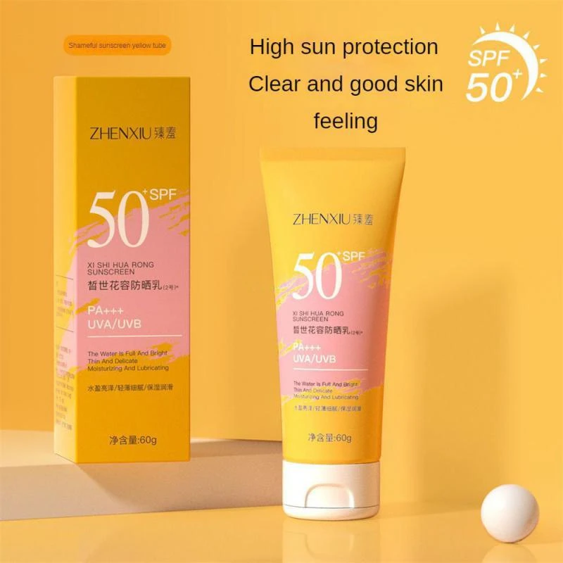 

SPF50+ Facial Body Sunscreen Waterproof Refreshing Moisturizing Reduce Skin Tanning Cosmetics Isolation Whitening Sun Cream