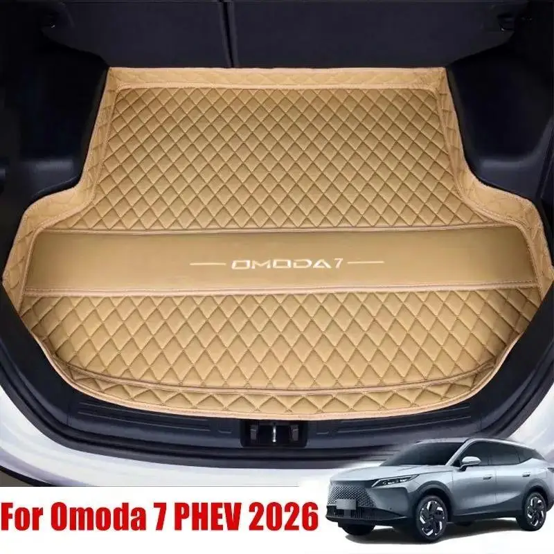 Фото Индивидуальные коврики для багажника автомобиля Omoda 7 shs c7 phev 2026: водонепроницаемые защитные покрытия и аксессуары для заднего отсека автомобиля №1