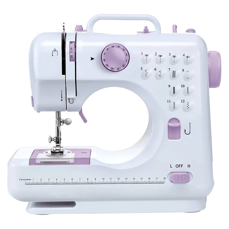 

Portable Sewing Machine Mini Electric Household Crafting Mending Overlock 12 Stitches With Presser Foot Pedal