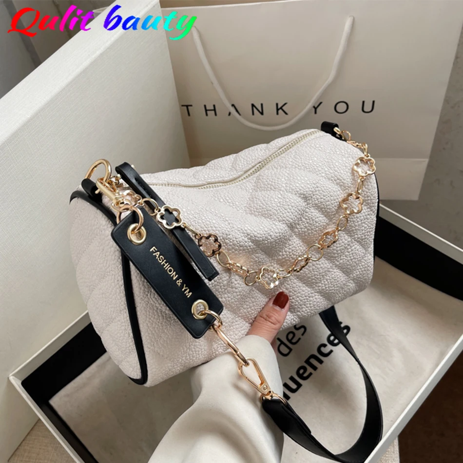 

Fashion Chain Lychee Pattern Women's Shoulder Messenger Bag Luxury Brand PU Leather Letter Handbag 2022 Spring Hot Crossbody Bag