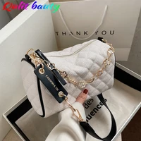 fashion chain lychee pattern womens shoulder messenger bag luxury brand pu leather letter handbag 2022 spring hot crossbody bag