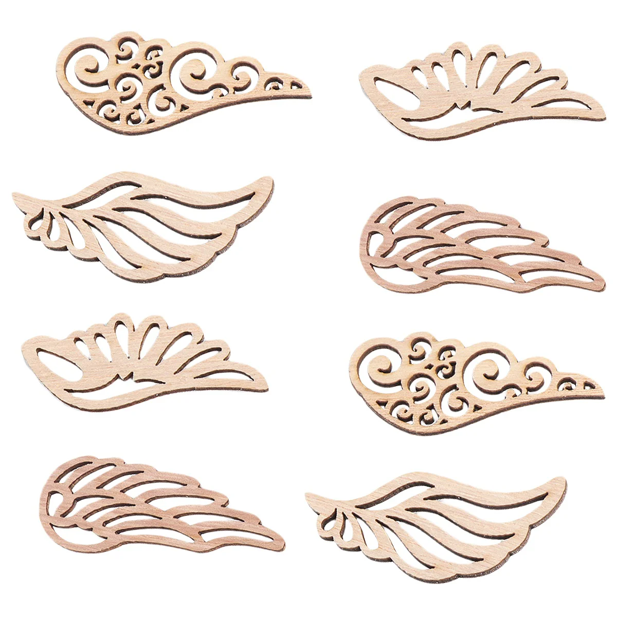 

Wooden Wing Diyangel Wood Toy Chip Applique Angle Mini Ornaments Painting Decorations Craft Graffiti Coloring Patch Drawing