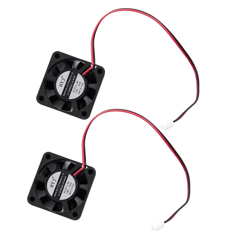 2X DC 12V 0.1A 2 Pin PC Case CPU Cooler Cooling Fan 40Mm X 40Mm X 10Mm