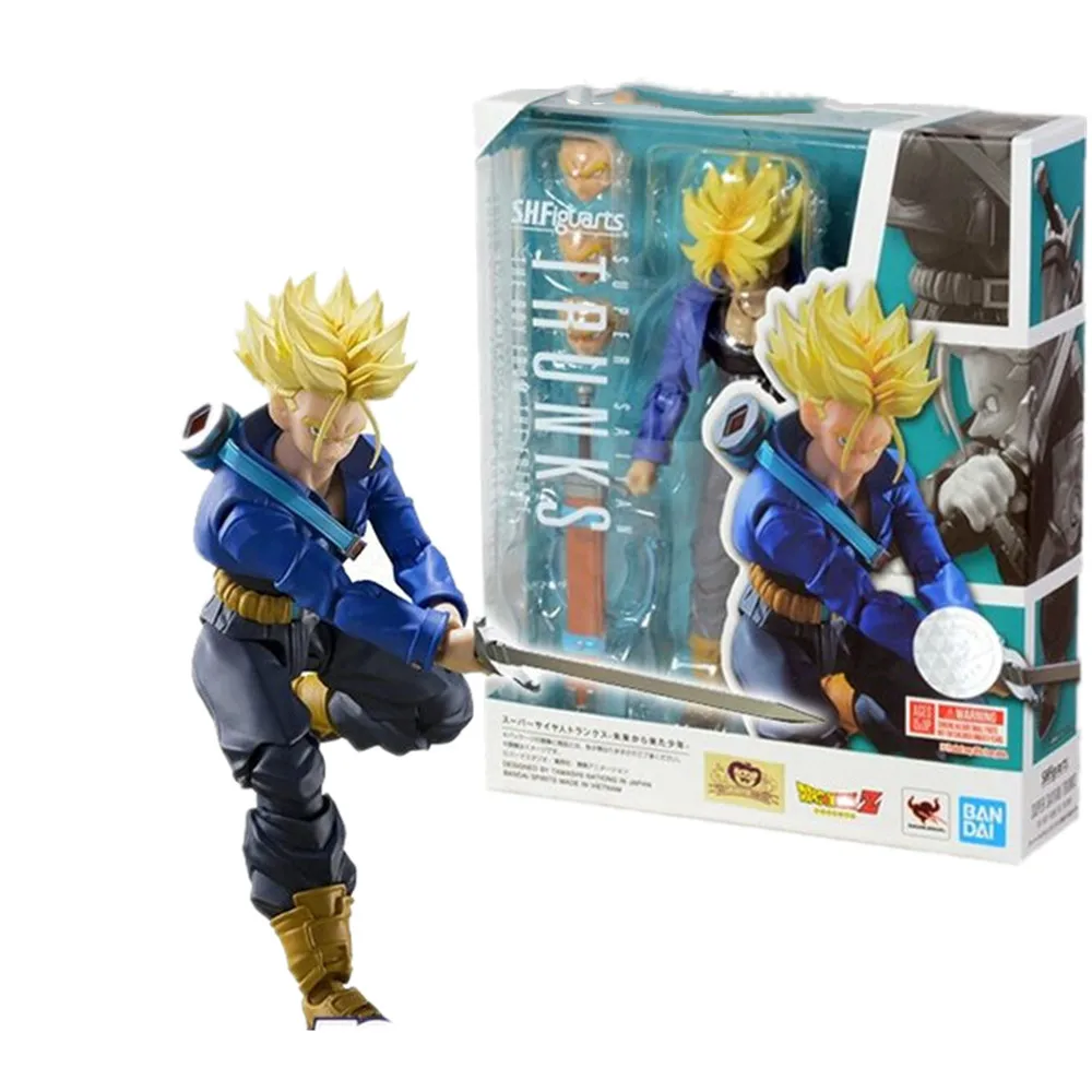 

Dragon Ball Z Trunks S.H фигурка Bandai оригинальная супер сайянь мальчик из будущего пятничная фигурка модели украшения-Игрушка Подарки