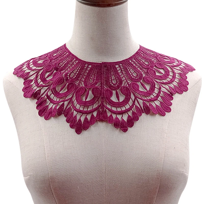 Белая искусственная ткань аппликация отделка полый ложный воротник сделай сам