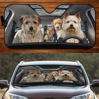 funny norfolk terrier family driving dog lover car sunshade car window sun cover for norfolk terrier mom car windshield visor