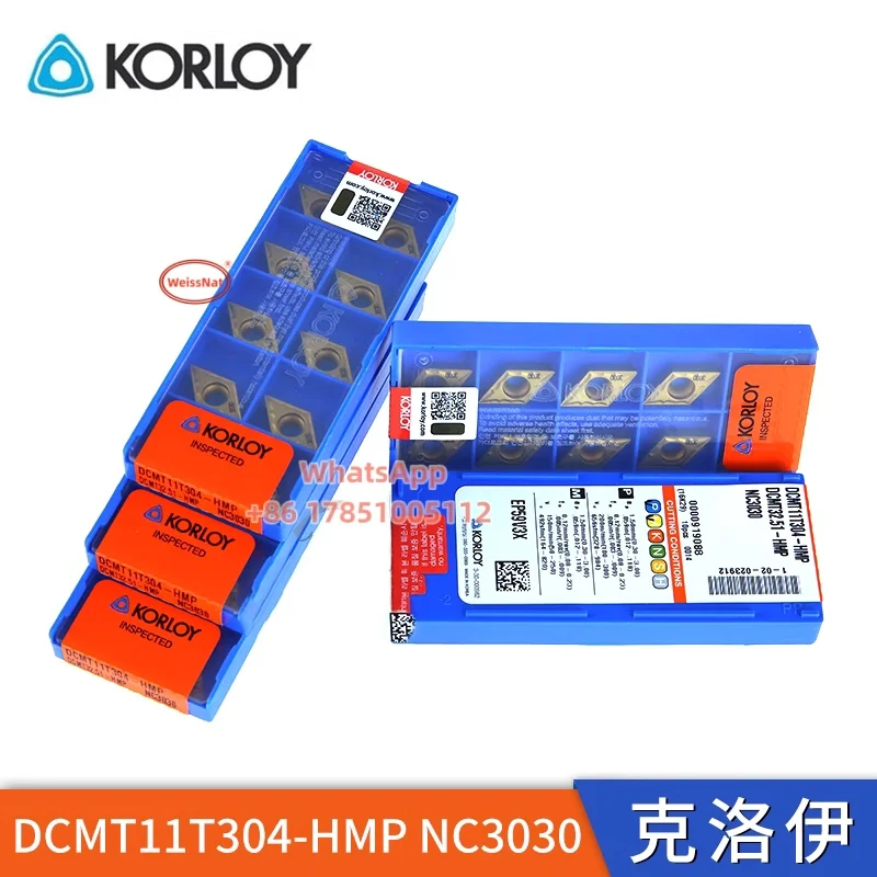 

KORLOY DCMT 070202 , DCMT 070204 , DCMT11T302, DCMT11T304, DCMT11T308 PC9030 PC5300 NC3020 NC3120 NC3225 Твердосплавная вставка, вставки DCMT