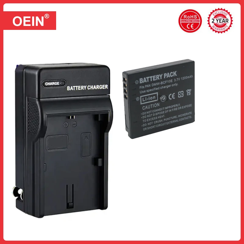 Фото 4 шт. DMW-BCF10E DMW BCF10E DMWBCF10E аккумулятор для камеры 940 мАч для Panasonic CGA-S/106C CGA-S/106D CGA-S/106B DE-A59B DE-A60B DMC-F2 №4