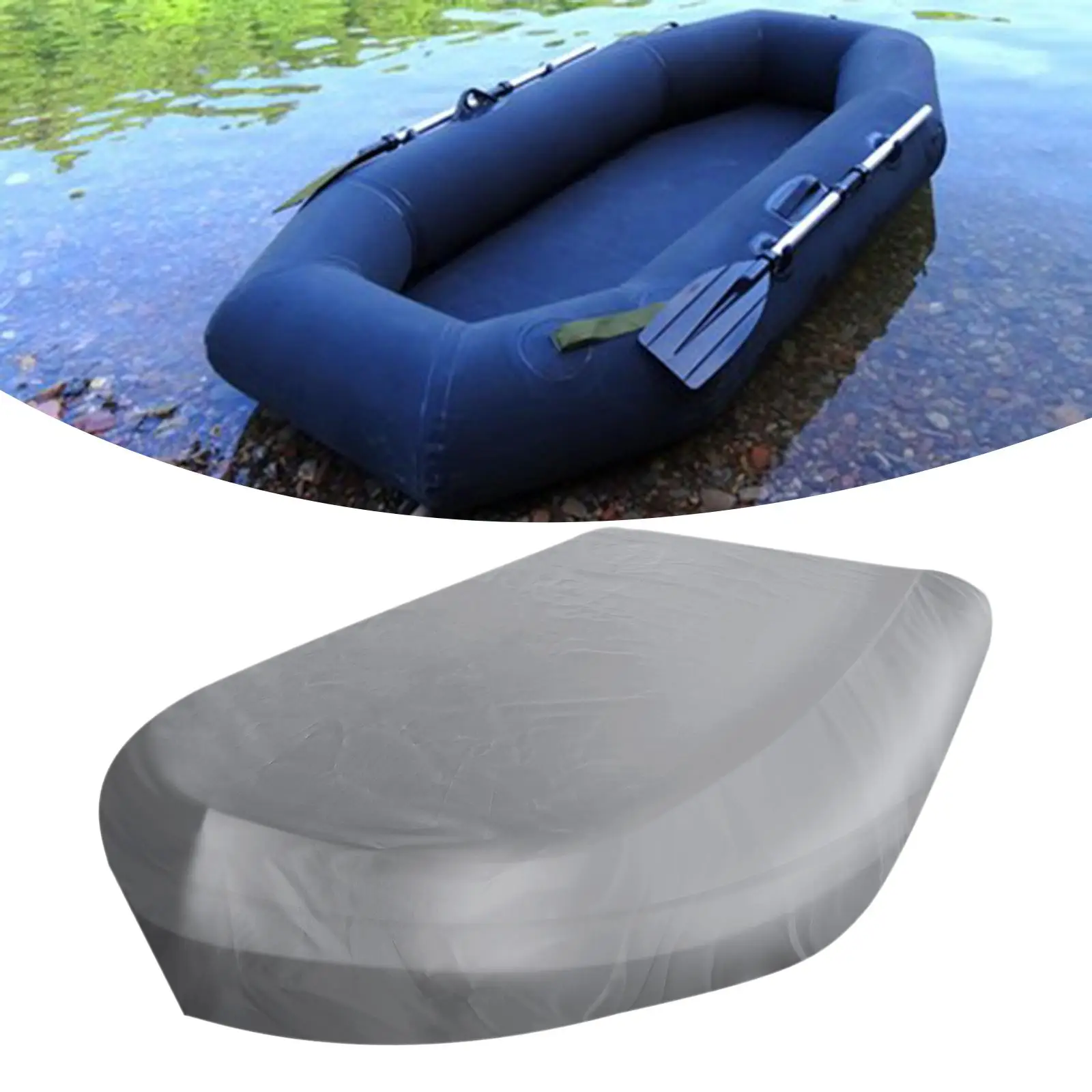 

Kayak Boat Cover Universal Protection Outdoor Storage Dustproof Grey Heavy Duty