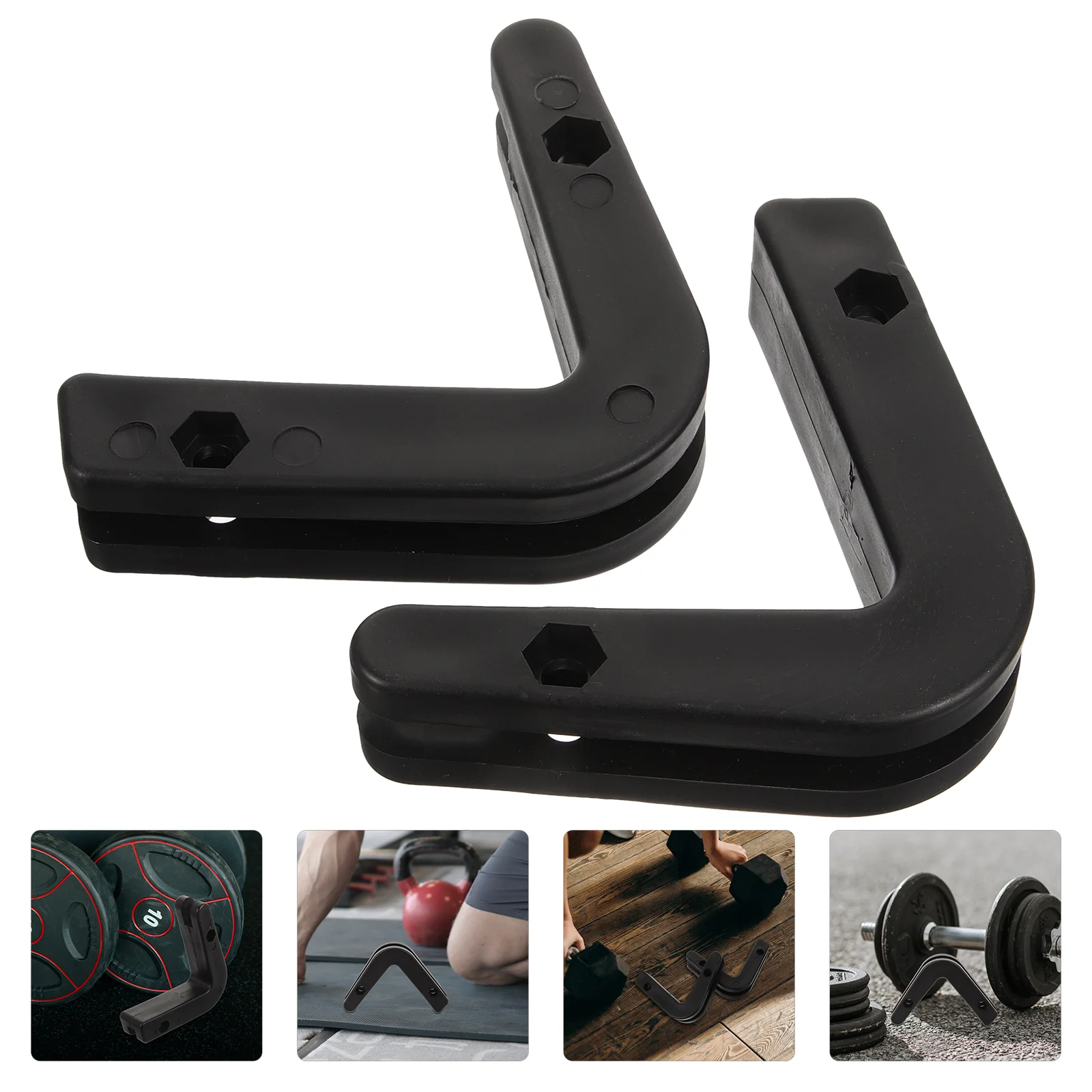 

2pcs Barbell Holder Barbell Wall Mount Barbell Hanger Barbell Rack Bumper Plate Storage Holder