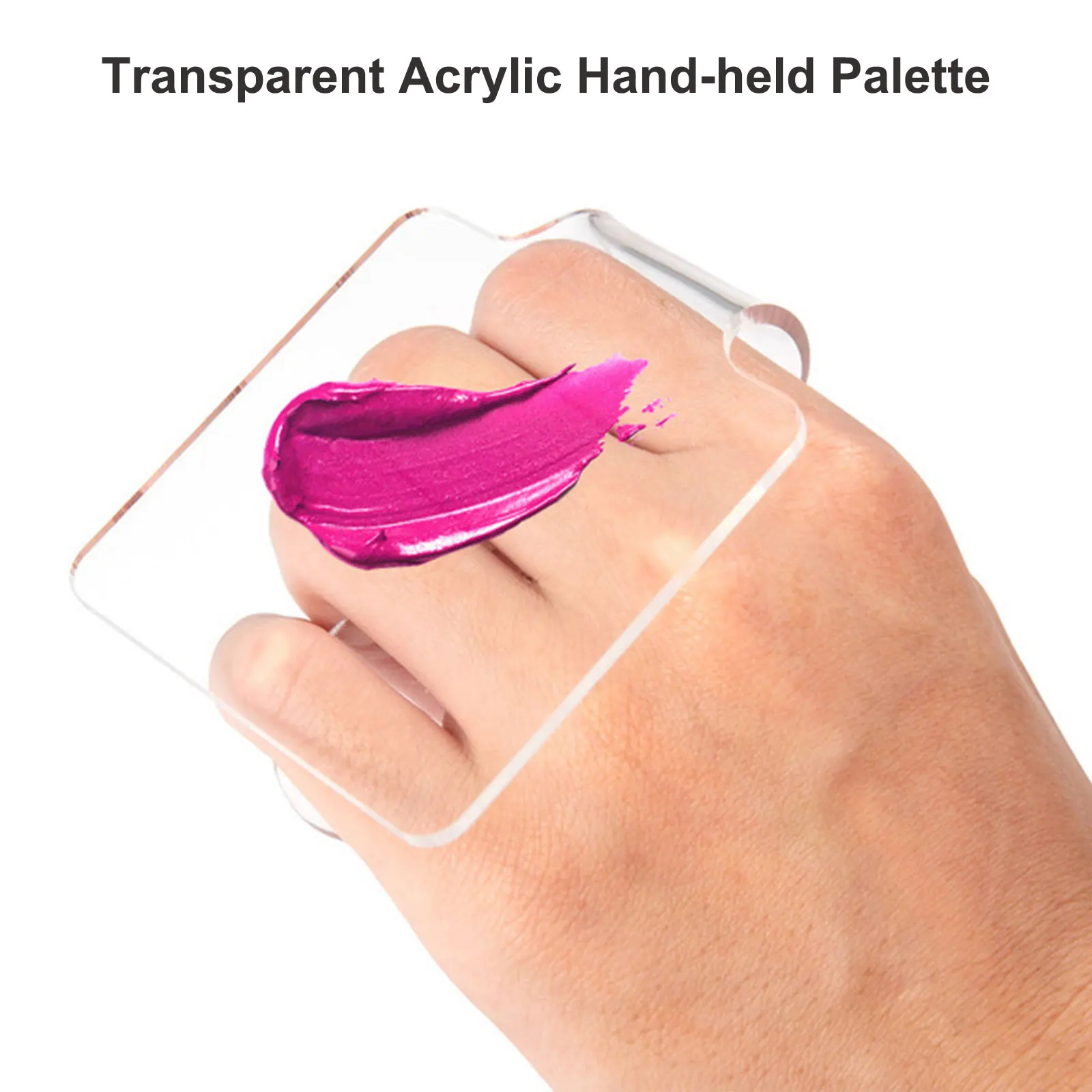 

Acrylic Clear Makeup Cream Foundation Eyeshadow Palette Paint Nail Art Manicure Polish Gel DIY Mixing Water Color Tool Beauty