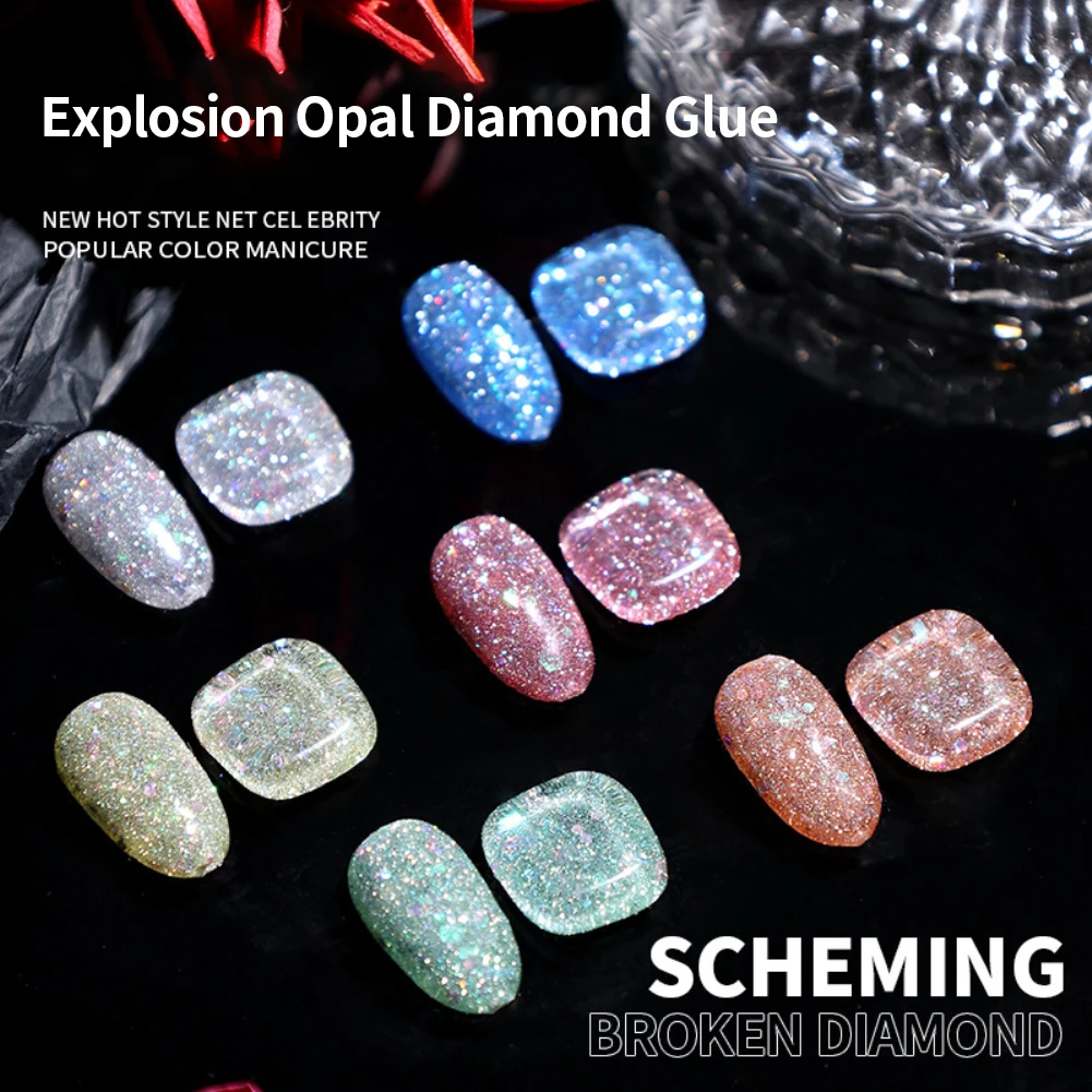 

ELECOOL 10ml Glitter Gel Polish Manicure For Nails Semi Permanent Top Coat UV LED Gel Varnish Soak Off Nail Art Gel Nail Polish