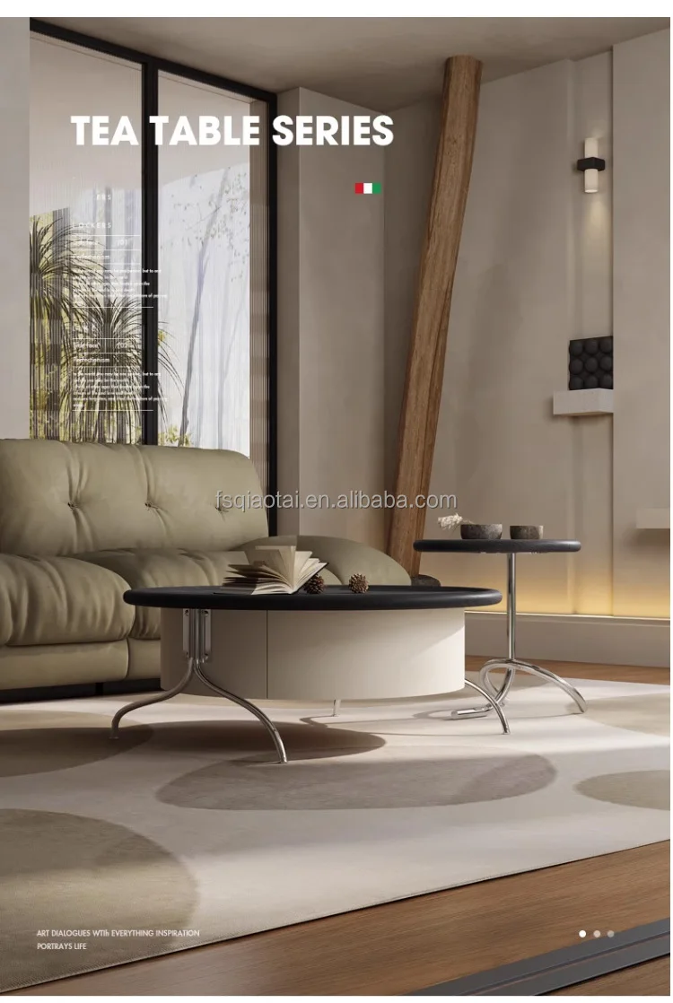 Журнальный столик Foshan Moodern для гостиной журнальный с местом хранения круглый