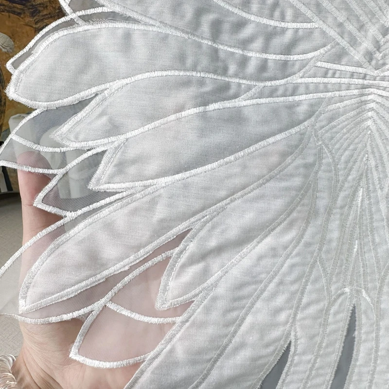 Модная вышитая органза Крыло ангела одежда воротник платье аксессуары сделай