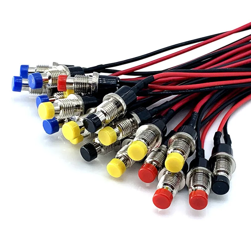 

5pcs PBS-110 7mm momentary push-button switch press the momentary reset switch in off button normally open micro switch no