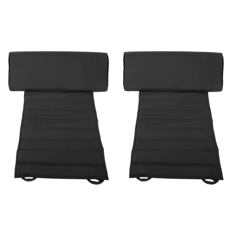 

2X Universal Car Seat PU Leather Leg Pad Support Extension Mat Soft Foot Support Leg PU Leather Cushion Knee Pad Black