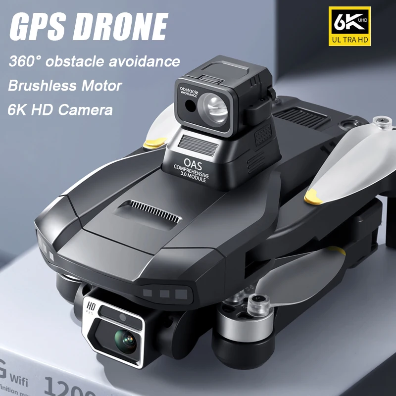 

LSRC Profesional Drone GPS 5G WIFI FPV Drones with 6K HD Camera 25mins Flight Time Brushless Foldable RC Quadcopter RTF 1.2KM