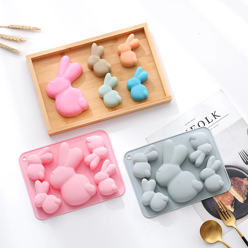 

Easter Silicone Mold Rabbit Colored Egg Chocolate Cake Mold Holiday Baking Tools Mousse Cake Decoration moules silicone