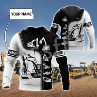 tessffel heavy equipment excavator operator worker machine tattoo retro long sleeves tracksuit menwomen casual funny hoodies 18