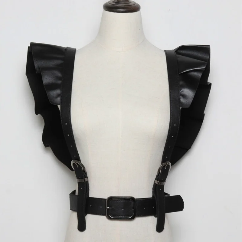 

Sexy Women Leather Belt Female Slim Body Bondage Cage Punk Harness Waist Straps Suspenders Fashion Belt Accessories