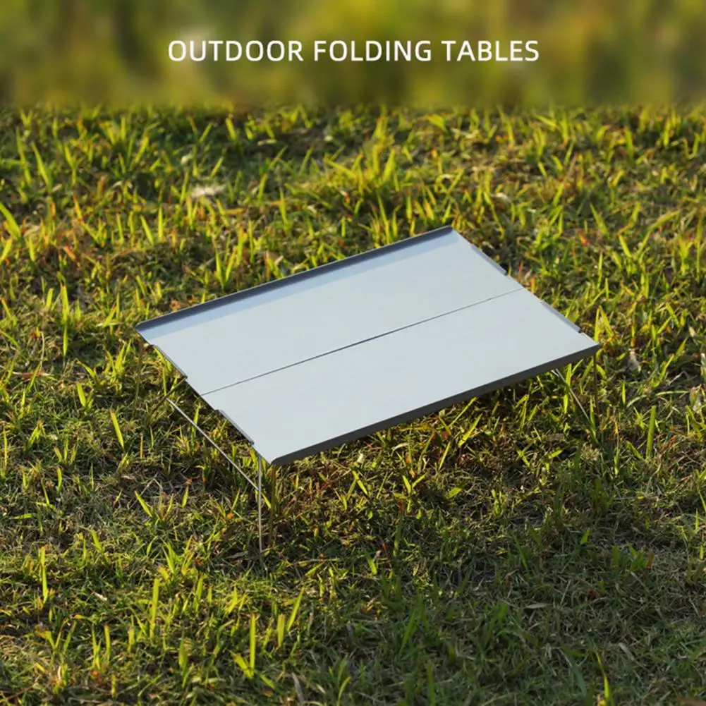

1 Set Folding Table Foldable Rust-proof Non-slip Aluminum Alloy Solid Folding Picnic BBQ Table Camping Accessories