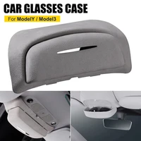 sunglasses holder for car sun visor eyeglasses storage case for tesla model y model 3 protective case auto interior organizer