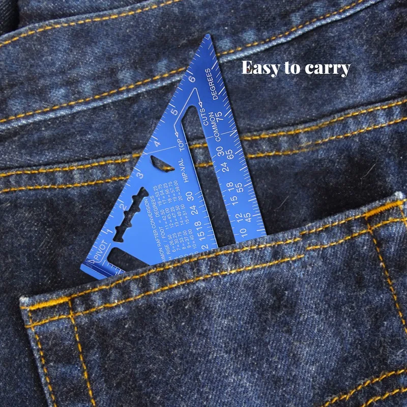 Трехугольная линейка под углом 90 градусов угловая из алюминиевого сплава дюйм