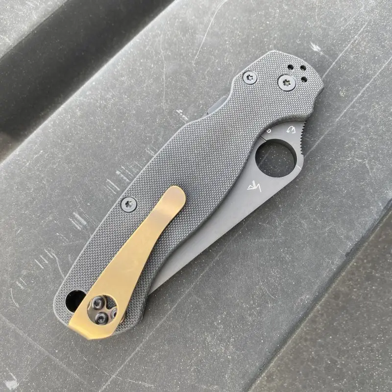 Нож из титанового сплава карманный зажим для глубокого переноски задний Spyderco C81