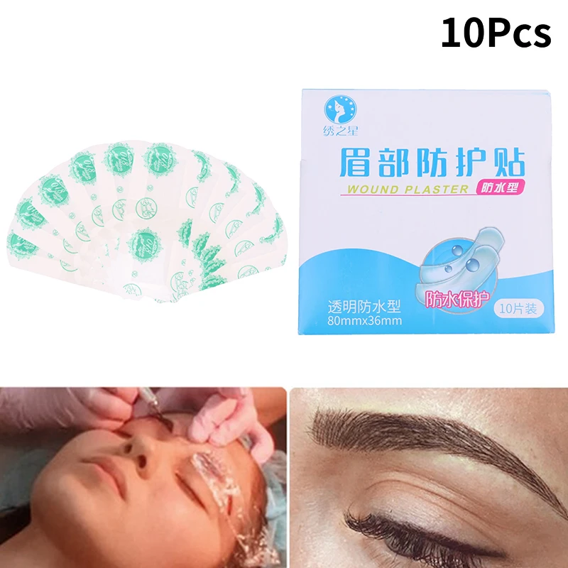 

10Pcs Disposable Brow Shaping Sticker Drawing Guide Auxiliary Template Microblading Eyebrow Stencil Makeup Tools