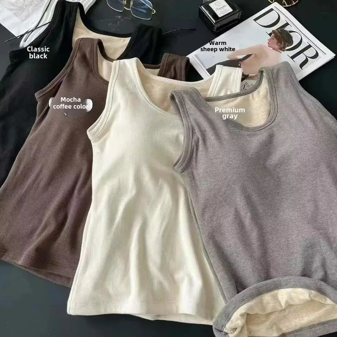 Осенне-зимний утолщенный теплый антихолодный широкий жилет больших размеров