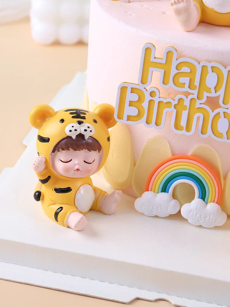 Цветной цветок блестящая Звезда Радужный шар первый день рождения ребенка тигр