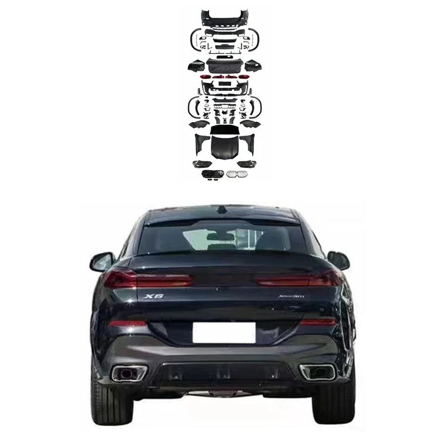 X6 E71 наушники на колесах G06 LCI MT стильная ступня 2009-2014 бампер искусственная челка