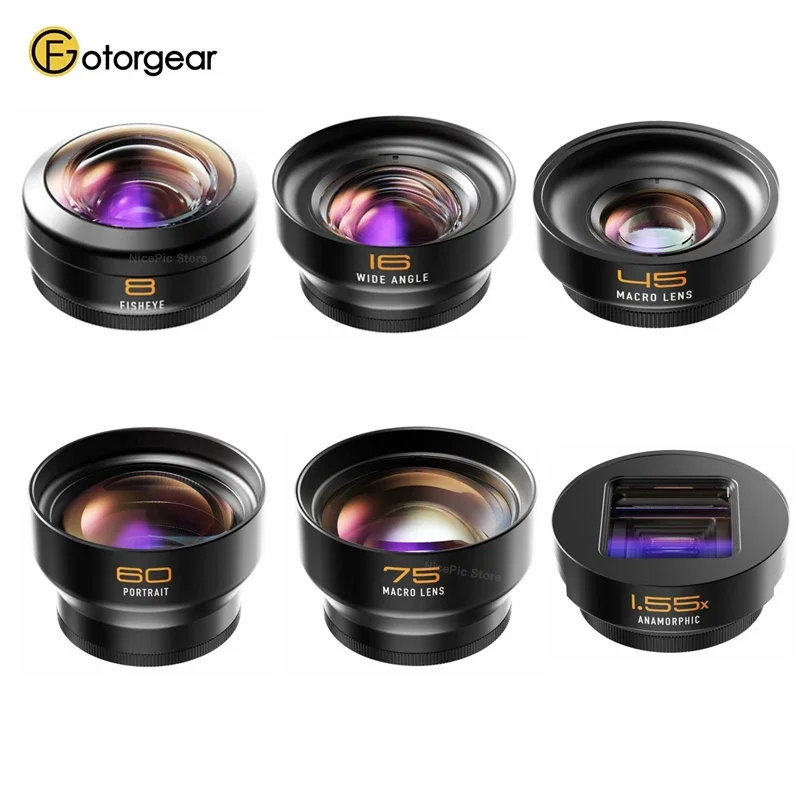 Fotorgear Pro ll T-Mount Fisheye Macro широкоугольный портрет 1 55X анаморфический объектив для Xiaomi