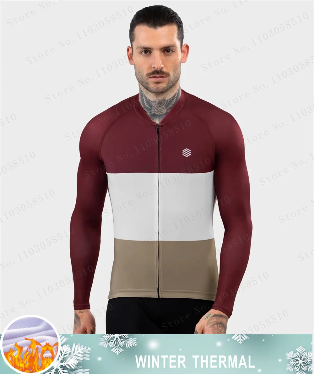 Siroko зимний велосипедный трикотаж с длинными рукавами термофлисовая одежда для