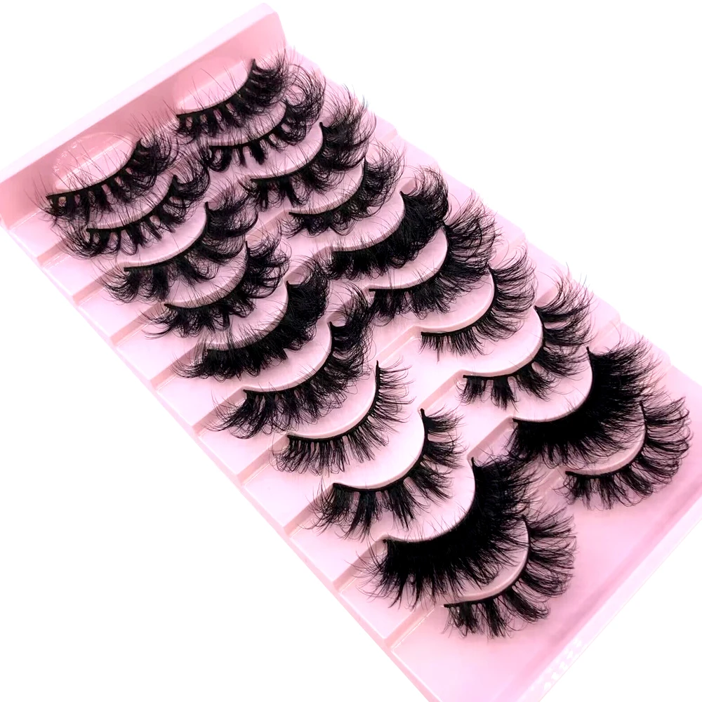 

New Mixed 10 Pairs 15-25 mm 3D Mink Lashes Bulk Faux Wispy Natural Mink Lashes Pack Short Wholesales Natural False Eyelashes