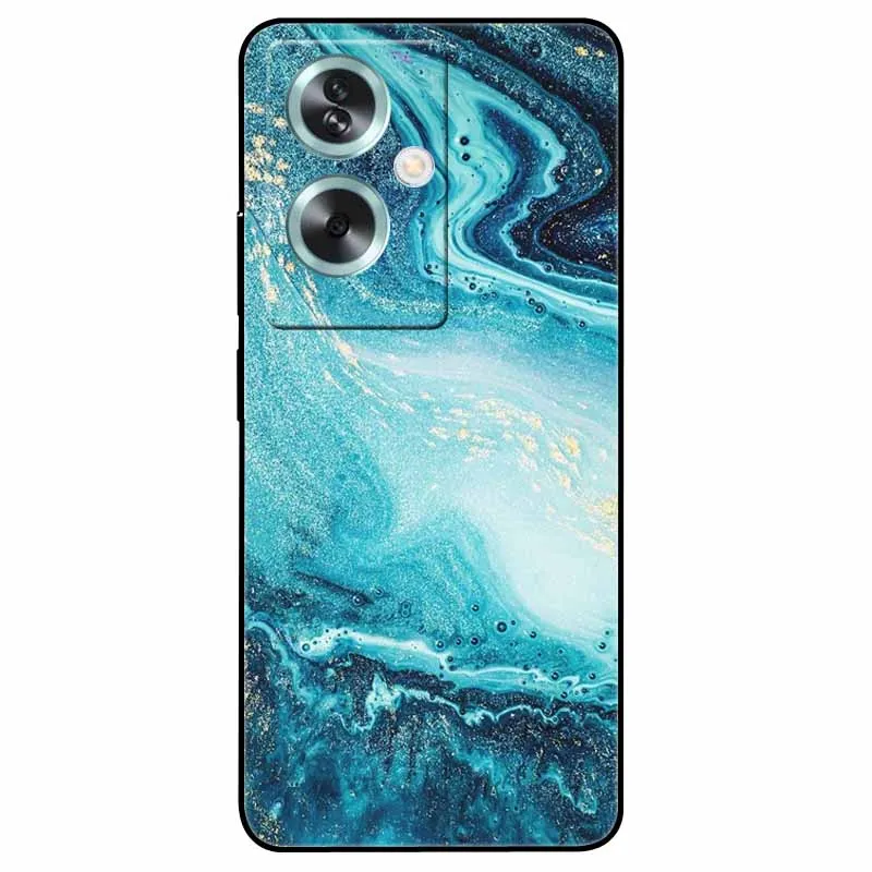 Для OPPO A79 5G чехол A 79 крутой мраморный силиконовый черный окрашенный ТПУ для OPPOA79