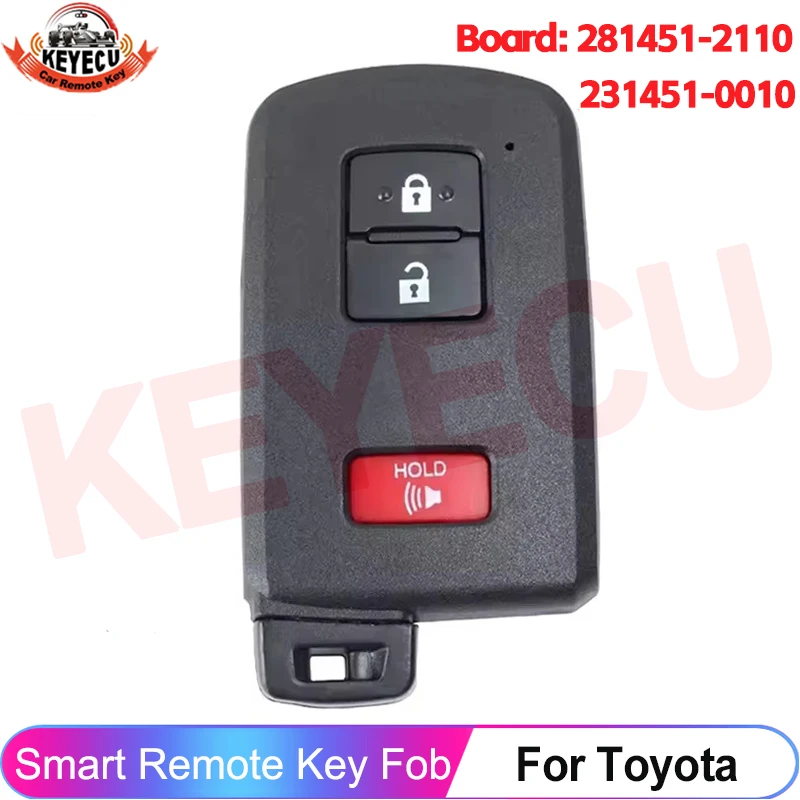 

KEYECU для Toyota Prius Tacoma 4runner Tundra Land круиз Highlander Smart 281451-2110 HYQ14FBA 231451-0010 HYQ14FBB ключ дистанционного управления