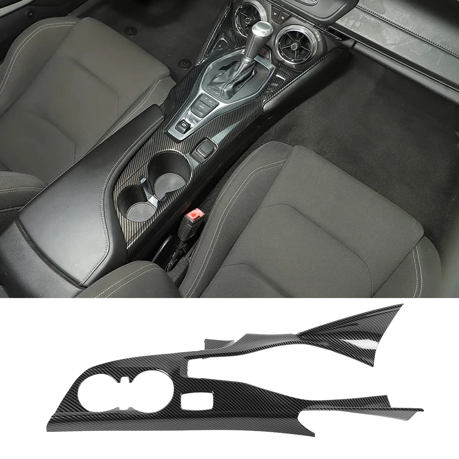 Car Center Console Gear Shift Panel Decoration Cover for Chevrolet Camaro 2016 2017 2018 2019 2020 2021 2022 Interior Accessory