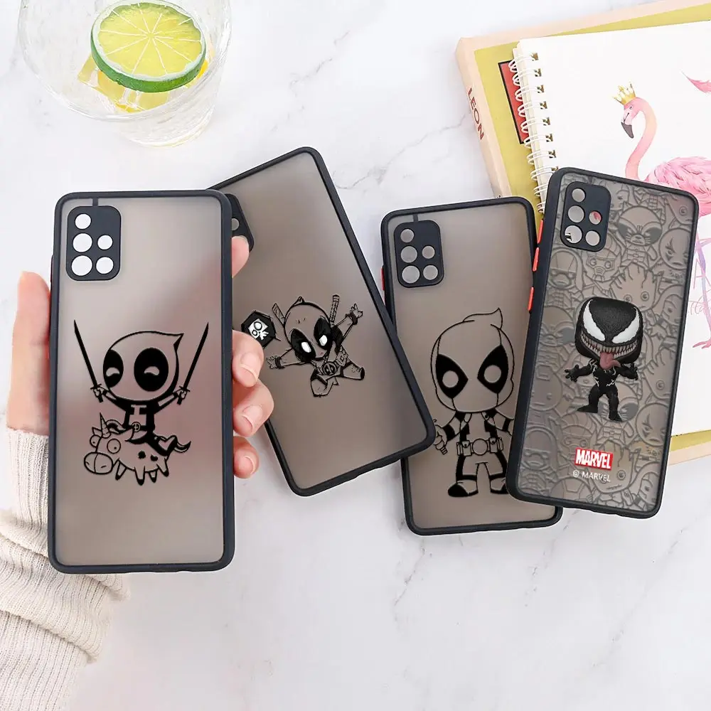 

Funny Cartoon Deadpool Cute Marvel Funda For Galaxy A13 Cases Samsung A52 4G A53 5G A72 A73 A23 A33 21S A52s A32 A51 Matte Cover