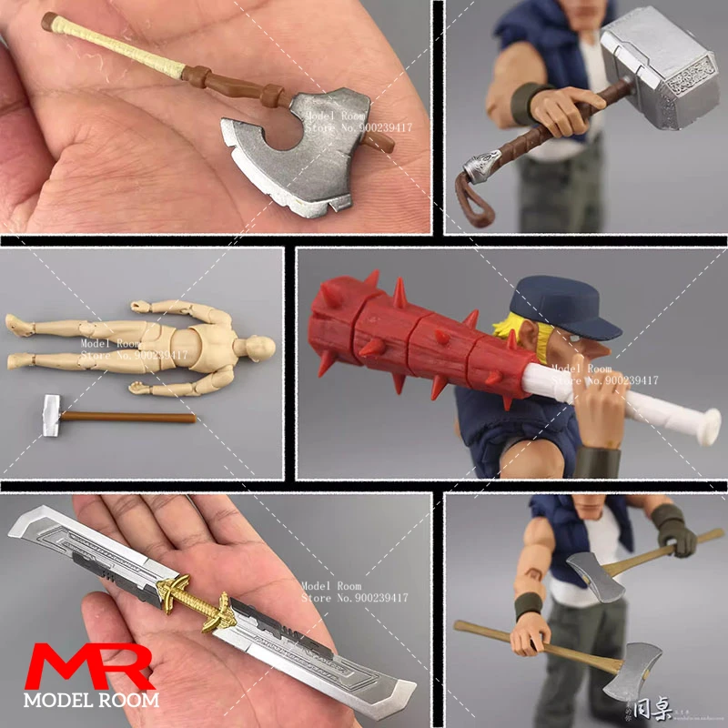 Масштаб 1/12 пластиковый нож для нарезки молоток костыль оружие модель оружия