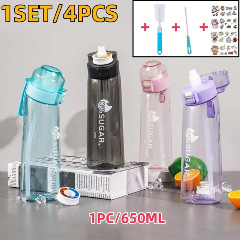 1 Набор бутылка для воды из тритана с 7 кольцами 650 мл