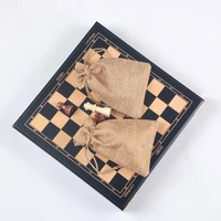 professional board chess set table luxury wooden gift portable chess pieces souvenir tournament children juegos en familia game