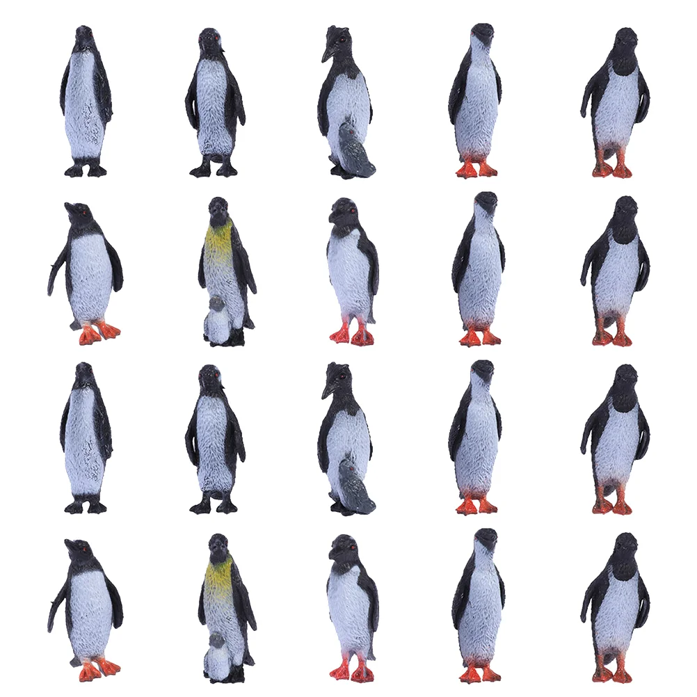 

32 Pcs Penguin Ornaments Creative Figurine Adorable Desktop Layout Cake Toy Model Kids Mini Toys Realistic Resin Set Animal