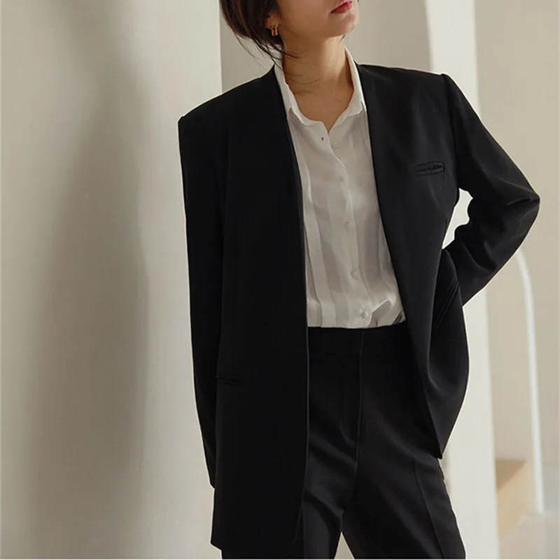 

Suits for Women Spring Korean Two Piece Set Casual Professional Suit Jacket + Trousers Office Lady Blazer Pants 2 Pieces Outfits