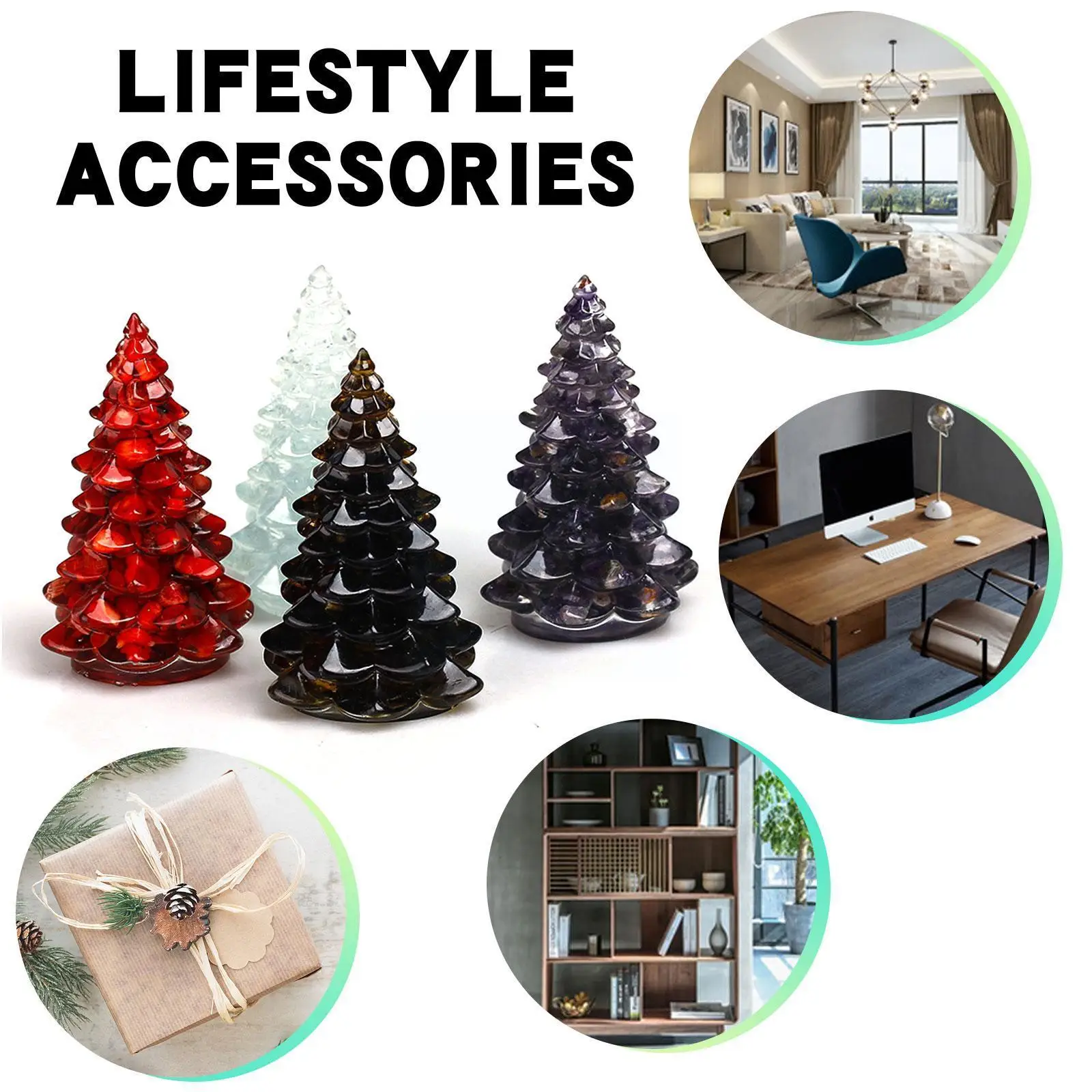 

Цветная полимерная мини-елка из сизаля, шелка, кедра, серебряная, зеленая елка, рождественское маленькое мини-украшение золотого, белого, синего цвета P7B4