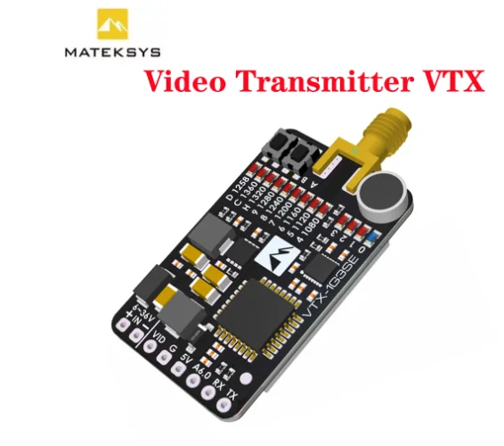 

MATEK VTX-1G3SE 1.2GHz/1.3GHz 9CH RX 0.1mW 25mW 200mW 800mW @12V IN Video Transmitter VTX NTSC or PAL 6-36V for RC FPV Drone