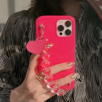 rayker for iphone 11 12 13 pro max mini love chain cute women phone case cover protection lens
