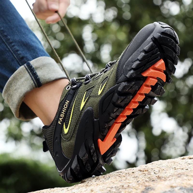 2022Summer Hiking Shoes Men Breathable Sport Shoes Male Soft Mesh Sneakers Winter Outdoor Sport Shoes Breathable Autumn Trekking